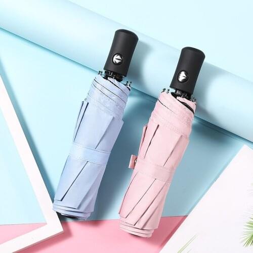 Full automatic three fold sunshade with black glue sunscreen and anti ultraviolet sunshade