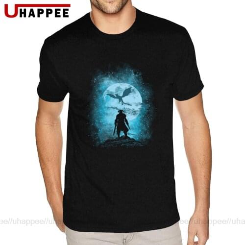 Christmas Skyrim Dragon Slayer Tees Shirts Mens Custom Print Short Sleeve Black Crew Neck Shirt