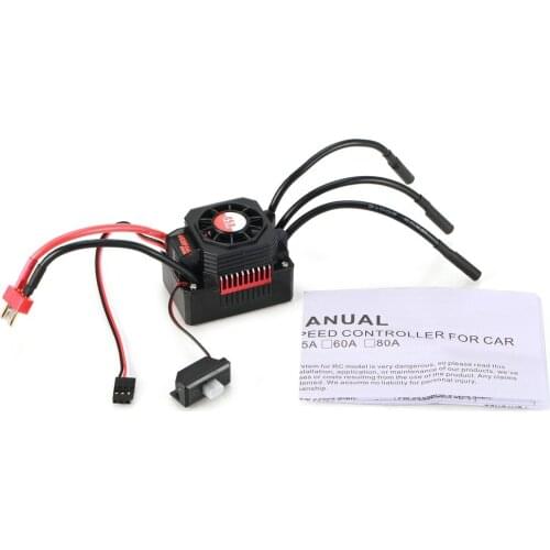 SURPASSHOBBY KK 45A Waterproof Sensorless Brushless Speed Controler 2-3S ESC for 1:12 1:10 RC Car Model