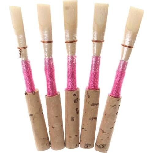 5pc Oboe Reeds Pink Handmade w/ Plastic Box Tube Case for Oboe Accessories