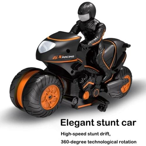 Remote Control Motorcycle Boy Drift Car 2.4G Electric Sidewalk Stunt Car 360 Degree Rotating High-speed Remote Control Car Toy