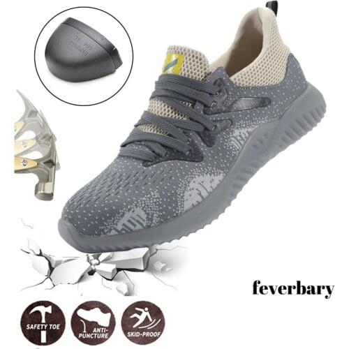 Feverbary Anti-rolling and anti-smashing comfortable and breathable safety shoes for construction sites