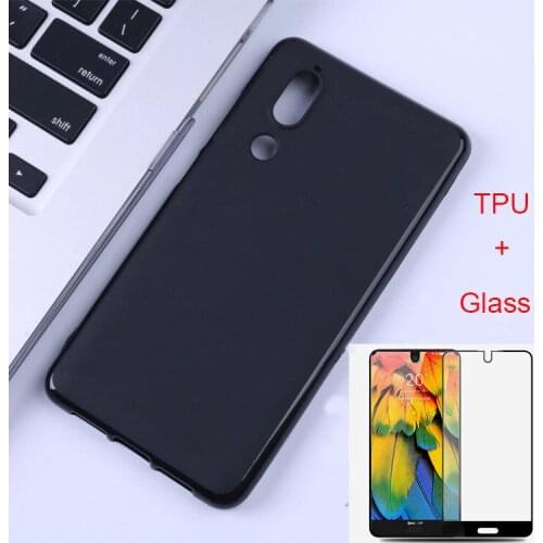 1PC Tempered Glass+1PC Gel TPU Slim Ultra Thin Crystal Soft Back Cover Case For SHARP AQUOS C10 S2 AQUOS C10 Screen Protector
