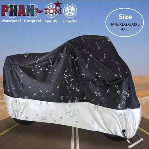 Motorcycle cover universal Outdoor UV Protector Scooter All Season waterproof Bike Rain Dustproof cover M L XL 2XL 3XL 4XL 190T