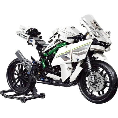 Kawasaki H2R Famous Super Motorcycle Collection Racing Sports Car Building Blocks Bricks Classic Model Kids Toys Child Gift