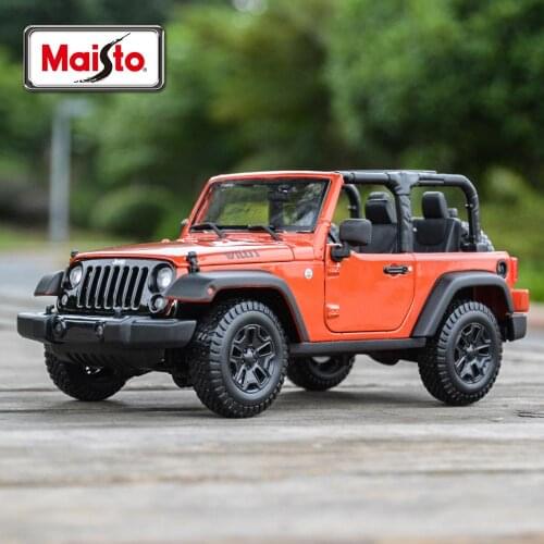 1:18 2014 JEEPS Wrangler Rubicon Alloy Car Model Diecast Metal Simulation Toy Off-Road Vehicles Model Collection Childrens Gift