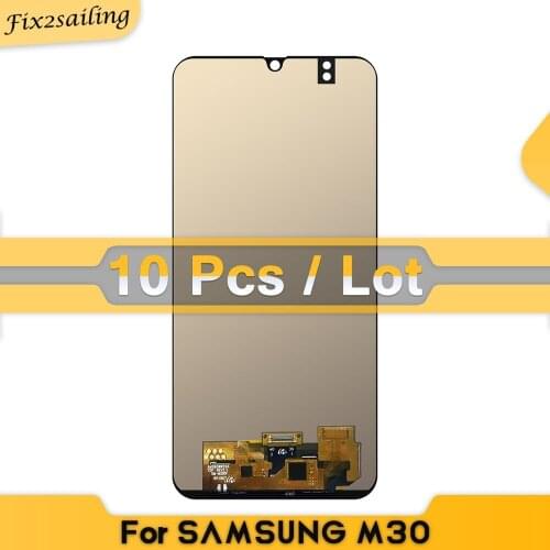10Pcs/Lot Super Amoled LCD For Samsung Galaxy M30 M305F Replacement LCD Display With Touch Screen Digitizer Assembly