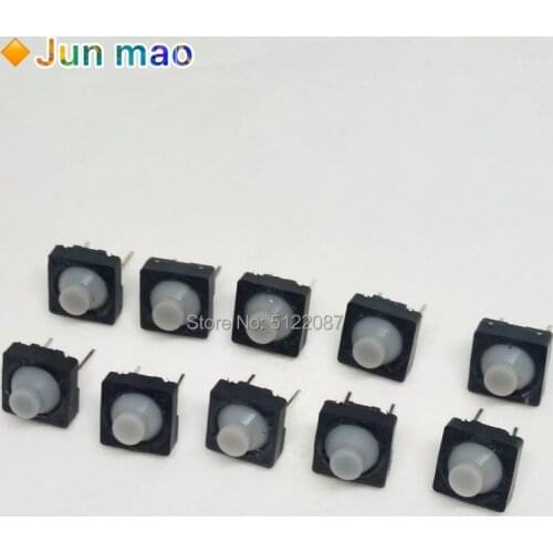 10pcs Touch switch 8*8*5 Pin 5H Silica Gel Silent Button 8*8*5MM Two Feet Pin Conductive Silicone Button switch 2pin 8x8x5 mm