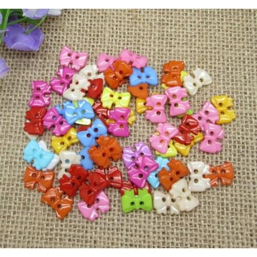 100pcs 11x14mm Fashion Mixed Color butterflyr Resin Buttons For Clothes Crafts Sewing Scrapbooking DIY Accessories
