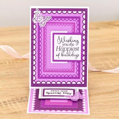 2021 New Rectangle DIY Craft Metal Cutting Die Scrapbook Embossed Paper Card Album Craft Template Stencil Dies Embossing Dies