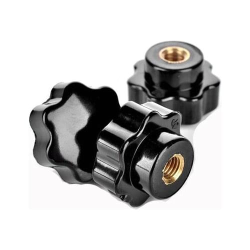 3pcs M4 M5 M6 M8 seven stars Torx bakelite grip nuts T&TX handwheel knob handle arm hilt brass core nut 25mm-50mm outer diameter
