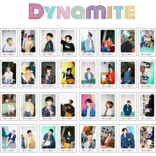 32pcs/Set South Korean Groups K-POP Bangtan Boys Poster New Album Dynamite Lomo Card PhotoCard JUNG KOOK JIMIN SUGA Photo Cards