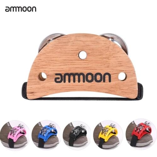 Ammoon Elliptical Cajon Box Drum Companion Jingle Accessory Percussion Instruments Accessory Hand Foot Davul Tambourine Drum