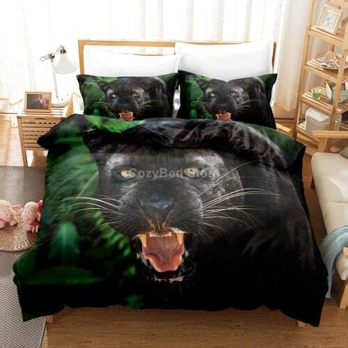 Black Leopard Bedding Set Fashion Duvet Cover Sets Adult Luxury Comforter Bed Linen Twin Queen King Single Size Dropshipping