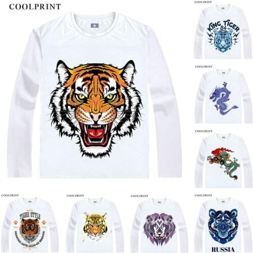 Angry Tiger Head Painting Symmetric Design Colorful T-Shirts Long Sleeve Shirts Lovers Printed Custom Shirt Tank Top Vintage