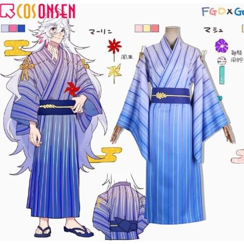 Fate Grand Order FGO×Google Play Merlin Cosplay Costume Anime Kimono COSPLAYONSEN Custom Made All Sizes
