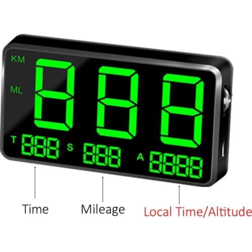 GPS Speedometer 4.5" Speed Odometer Mileage Odometer Hud Display Digital Car Speed Alarm MPH KMH Altitude Display Projector C60s