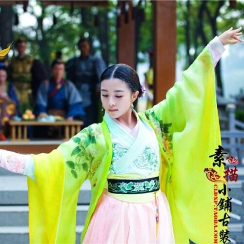 TV Play Princess Lan Ling Same Design Hanfu Costume Green Aesthetic Embroidery Costume for Women Photography Clothes