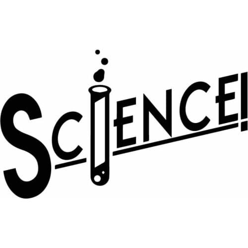 Beautiful Science Logo Poster Decal Chemical Decoration Exquisite Car Stickers Sticker PVC Motorcycle Decal Sticker,Black/white