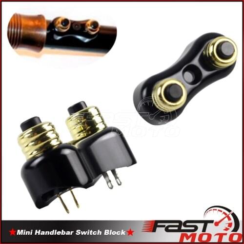 For Harley Cafe Racer Scrambler 7/8" 1" Micro Switch Block Old School Custom Mini Switches Button Retro Lighting Control Switch