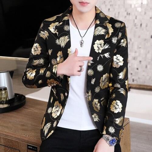 European station mens suit new autumn Korean version of the trend of self-cultivation handsome casual all-match small suit busi
