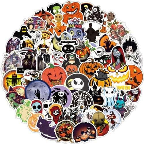 100pcs Graffiti Stickers Christmas Halloween Movie Sticker Pack Fans Anime Paster Cosplay Scrapbooking Diy Phone Laptop Decor