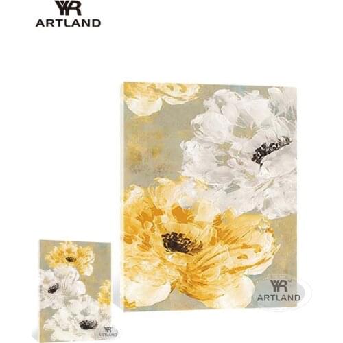 Hand drawn acrylic paintings flowers pictures for home wall decoration canvas oil painting for living room bedroom no framed