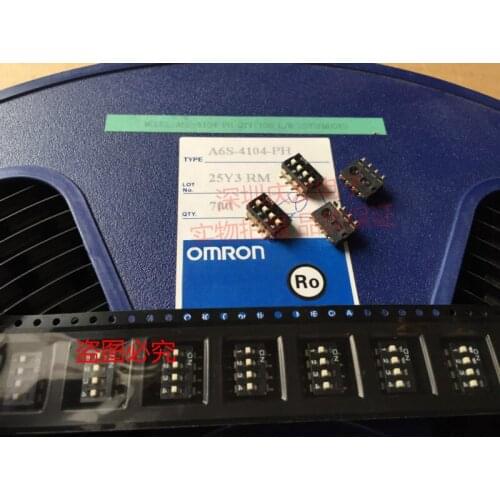 Original new 100% A6S-4104-PH dial switch 4-bit SMD 2.54mm spacing code dial