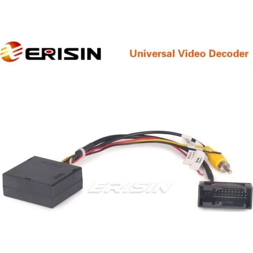 Erisin ES076 RGB To RCA/AV Converter Decoder Box Adapter for VW Original OEM Reverse Camera Rear View Cam 26Pin