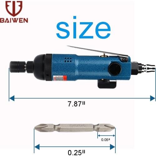 1/4 Inch Pneumatic Impact Screwdriver 9,000r.p.m. Industrial Kit with Variable Speed, Positive and Negative Switch Power Tools