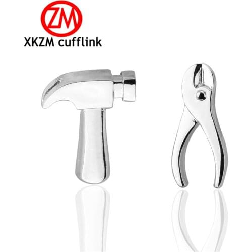 Luxury Men Silvery Hammer clamp Cufflinks High Quality Lawyer Groom Wedding Cufflinks For Mens Shirt Cuff Links French Jewelry