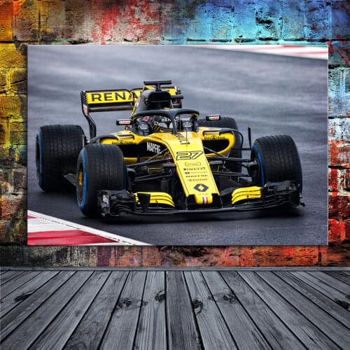 Supercar Renault RS17 Formula 1 Racing Car Vehicle Wall Art Picture Painting canvas posters and prints Modern Home decoration