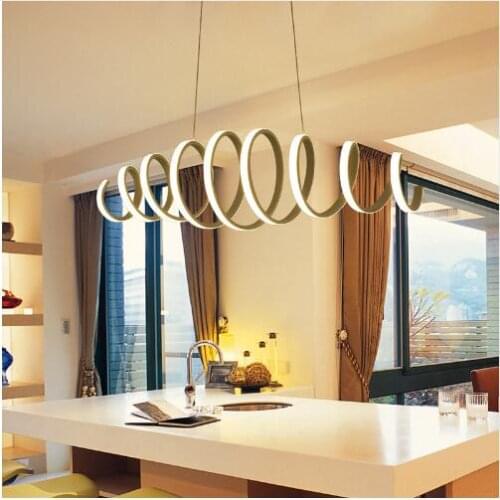 AC85-260V led pendant light dining room bar kitchen aluminum acrylic white hanging pendant lamp free shipping