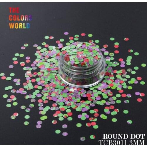 TCT-180 Round Dot Shape Chinese Drawing Series Color 3MM Glitter Nail Art Makeup Facepainting Handwork Crafts DIY Decoration