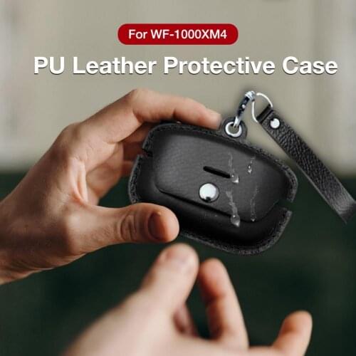 High Quality PU Leather Protective Case For SONY WF-1000XM4 Earphone Accessories Charging Box ​Cover For SONY WF 1000 XM4 Shel