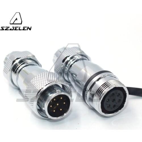 WF16 7pin Pair Industrial electrical cable connectorr 7pin socket and plug,RV solar port connector,LED light device connector