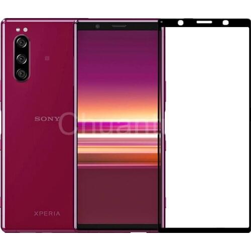 75 Pcs/Lot 2.5D Premium Tempered Glass for Sony Xperia 5 Full Cover Screen Protector Protective Film for Sony Xperia 5