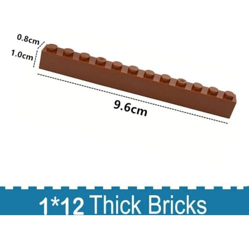 15pcs Assembles Particles 6112 1x12 Thick Figures Bricks For Building Blocks Parts DIY Educational Crearive Building Blocks