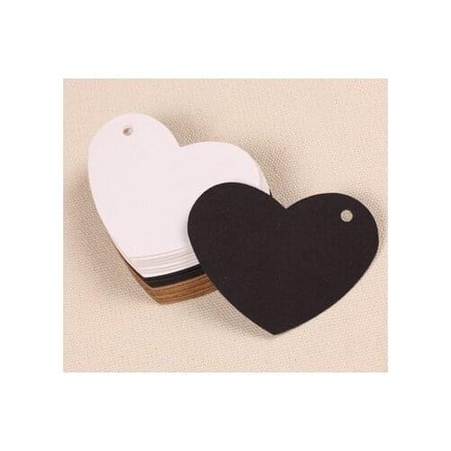 3000pcs/lot 6.5x5cm DIY blank heart shape kraft paper tags/wedding decorated card/cake price tags/message card
