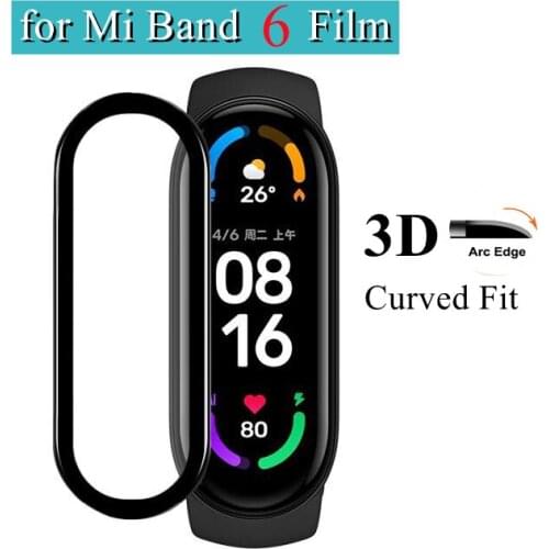 3D Protective Film for Xiaomi Mi band 6 Full Cover for Mi Band6 Smart Watchband Soft Screen Protector For MiBand 6 Cover
