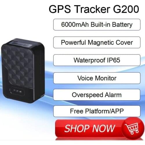 Real-time Online App Tracking Wireless Car GPS Tracker G200 Super Magnet Vehicle GPRS Locator Device WaterProof 60 Days Standby
