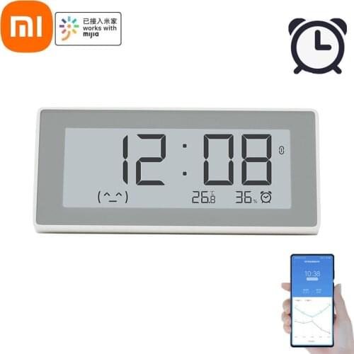 Xiaomi Mijia BT4.0 Wireless Smart Electric Digital Alarm Clock Indoor Hygrometer Thermometer E-ink Temperature Measuring Tools