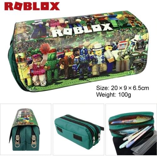New Roblox Pencil Case Children Creative Waterproof Large Capacity Student Learning Stationery Kid Birthday Toy Gift 20*9*6.6cm