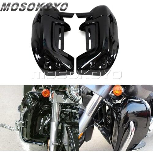 Black Motorcycle Lower Vented Fairing Leg for Harley Touring Road King Street Glide FLT FLHT Engine Guard Glove Box 1983-2012