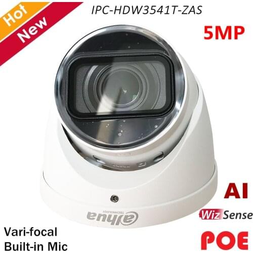 Newest Dahua 5MP Lite AI IR Vari-focal 2.7 mm-13.5 mm Network IP Camera Built-in MIC IR 40m IP67 Protection IPC-HDW3541T-ZAS