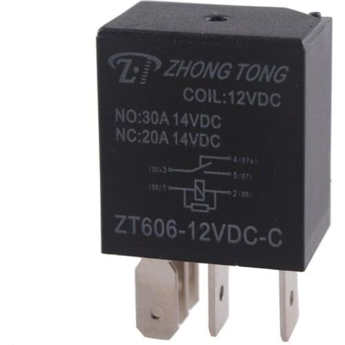 EE support DC 12V 30A AMP 5Pin Car Motor Relay Kit For Fan Fuel Pump Light Horn SPDT