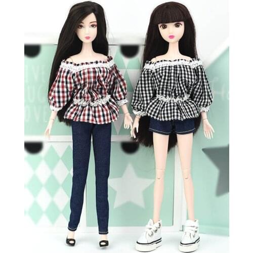 Elastic Jeans Bottoms Trousers Long Pants For Barbie Dolls Clothes Fashion Outfit Shorts For Blythe 1/6 BJD Dolls Accessories