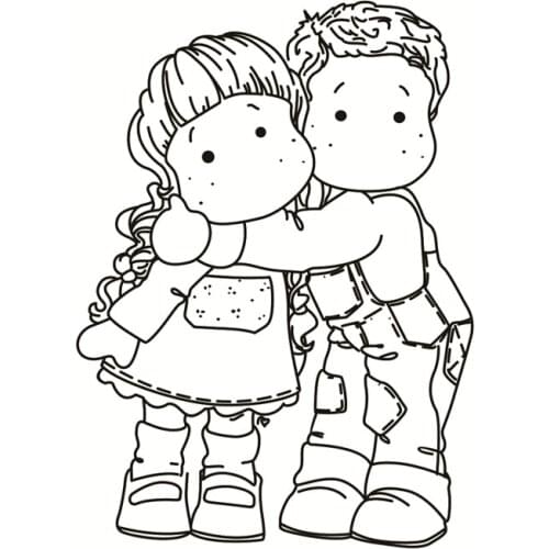 Hug couple Transparent Clear stamp and cutting dies DIY Silicone Seals Scrapbooking / Card Making/Photo Album Decoration