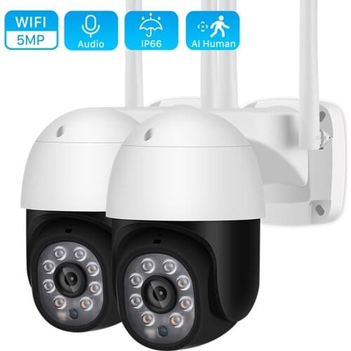 ANBIUX 5MP PTZ Wifi IP Camera H.265X 1080P 2MP Speed Dome Dome Wireless Security Camera Audio Outdoor Waterproof IR Color Night