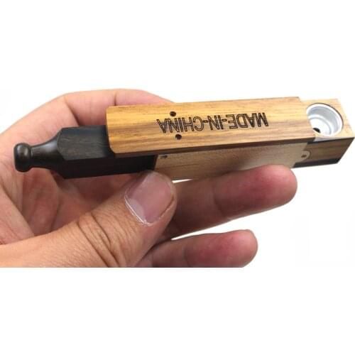 Fashion Smoke Creative Redwood Telescopic Pipes Portable Creative Smoking Pipe Herb Mouthpiece Tobacco Pipe Narguile